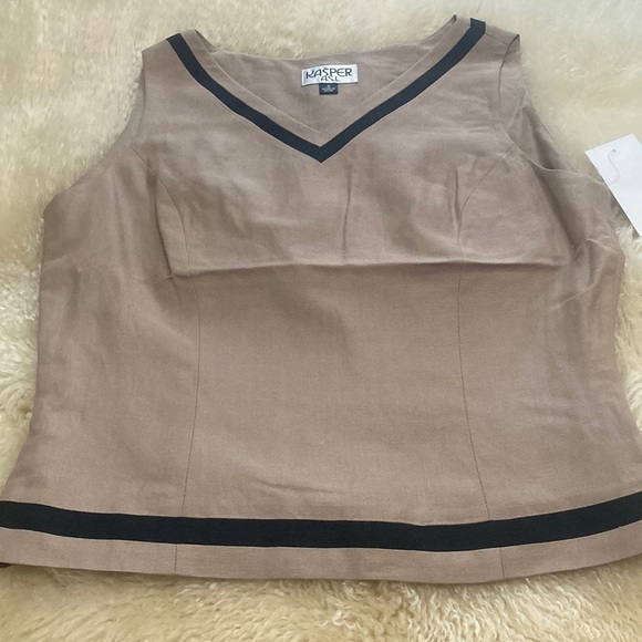 Kasper Tops - Linen blend tank top size 8